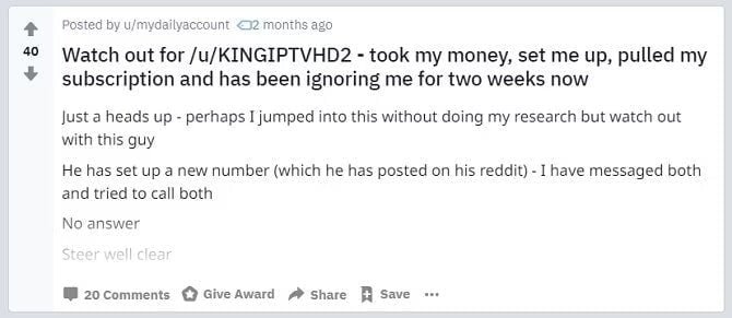 Illegal IPTV Streams